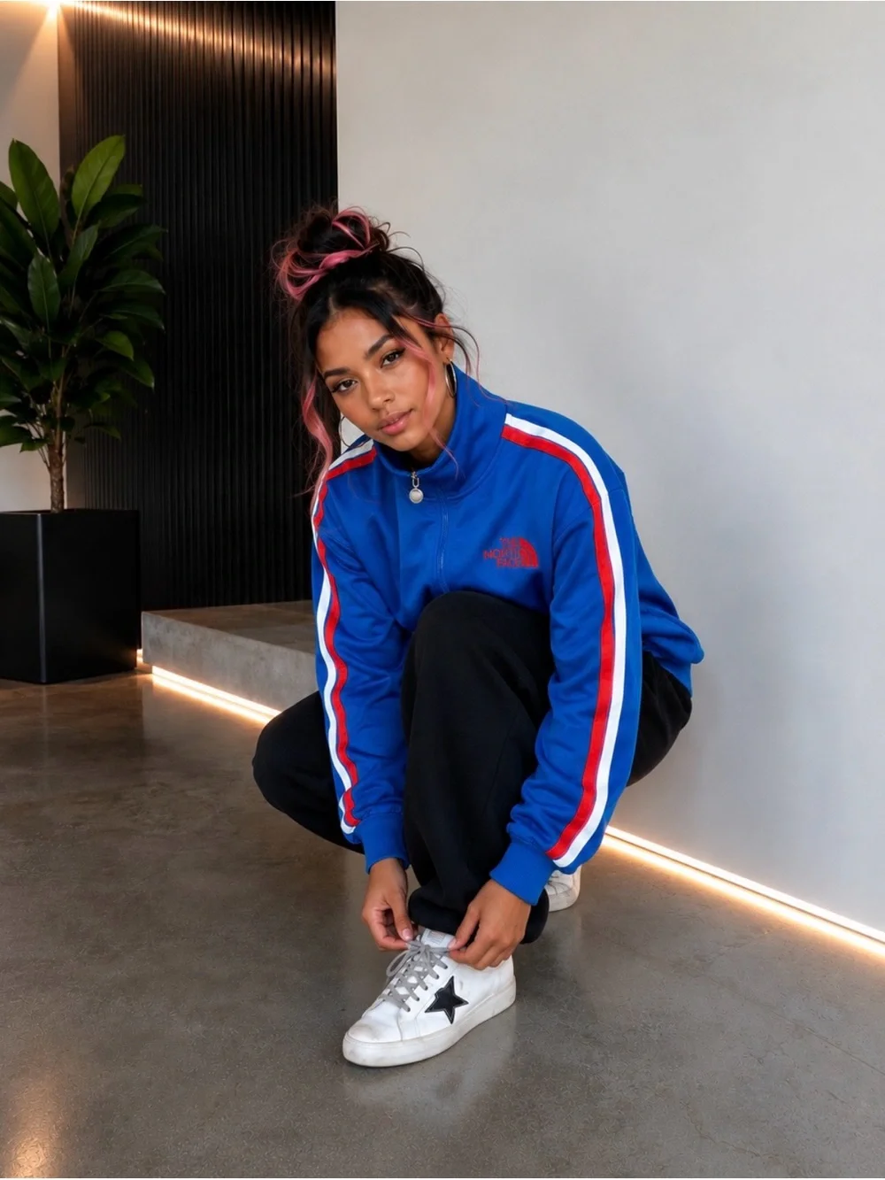 💙♥️🤍 THE NORTH FACE Blue Track Jacket 💙♥️🤍
